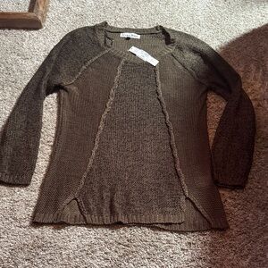 Carol Rose Olive Knit Sweater
